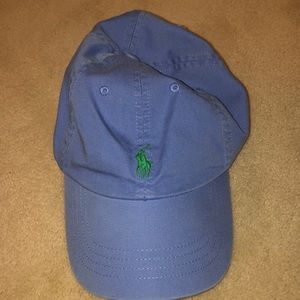 Blue Polo hat w green detailing